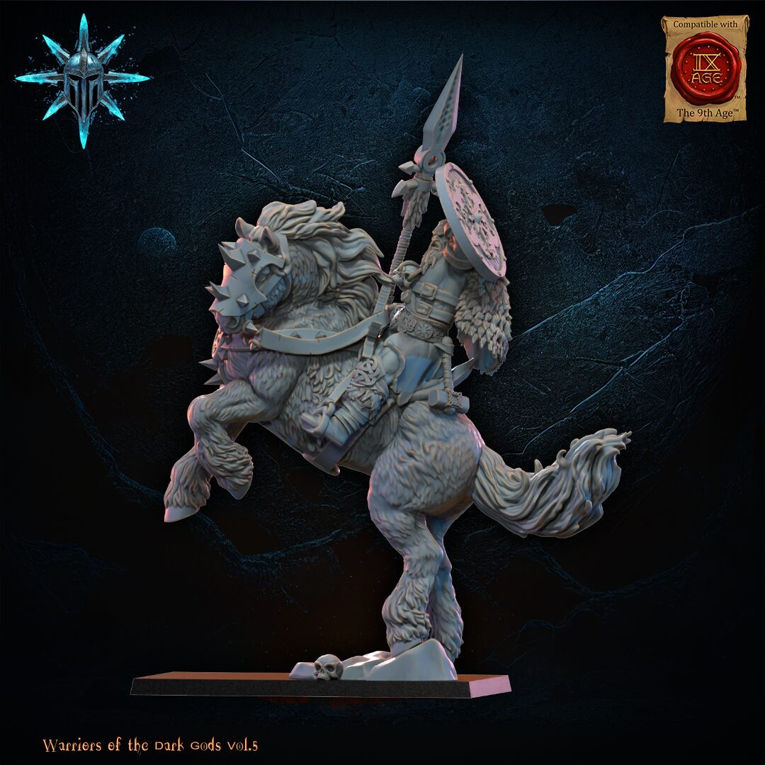 Barbarian Horsemen Hero with axespear4